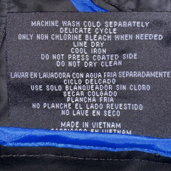 Cole Haan Signature Hooded Rain Jacket Long Vented Women’s Size S Small Black - Picture 7 of 8